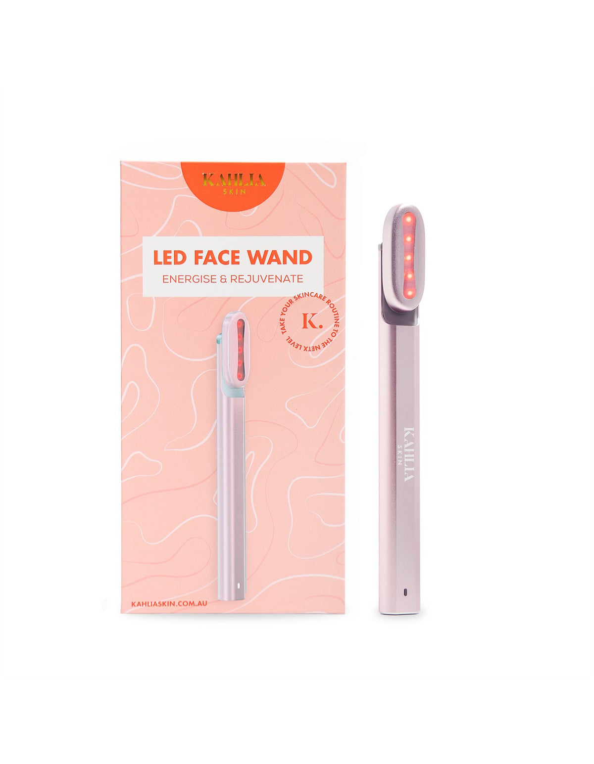 LED Light Therapy Face Wand Pink