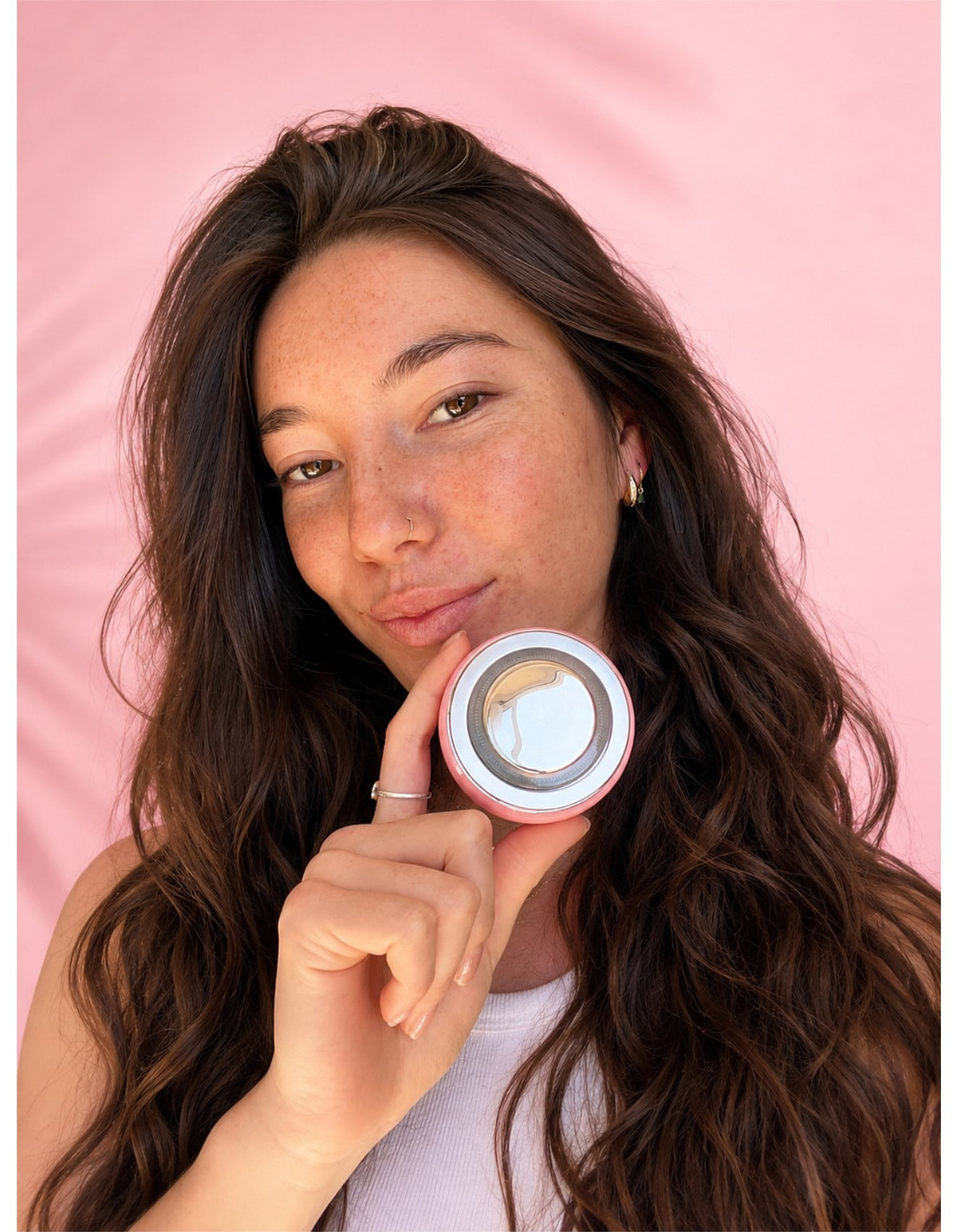 LED Facial Cleansing Brush Pink