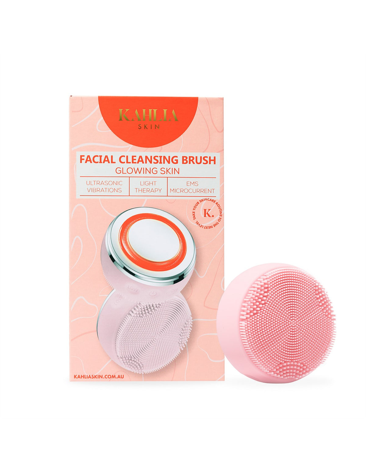 LED Facial Cleansing Brush Pink