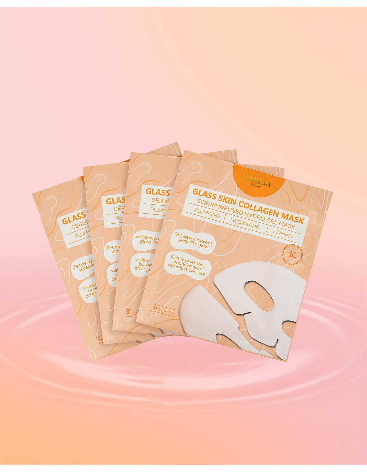 Glass Skin Collagen Mask White & Clear