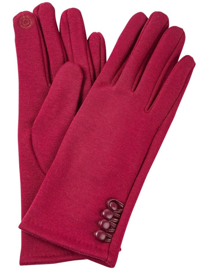 Button Trimmed Gloves