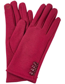 Button Trimmed Gloves