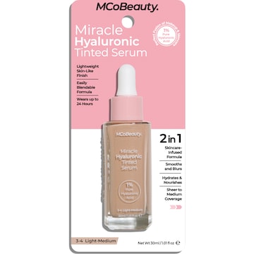 MCoBeauty Miracle Hyaluronic Tinted Serum 3-4 Light Medium 30mL