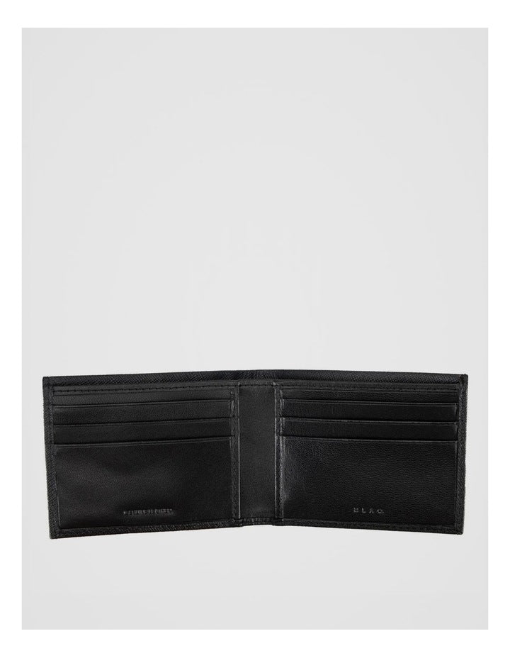 Saffiano Bifold Leather Wallet Black Wallet Black