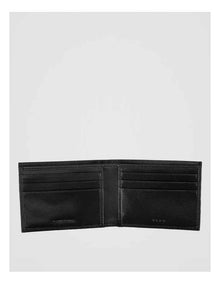 Saffiano Bifold Leather Wallet Black Wallet Black