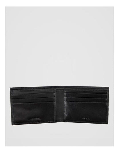Saffiano Bifold Leather Wallet Black Wallet Black
