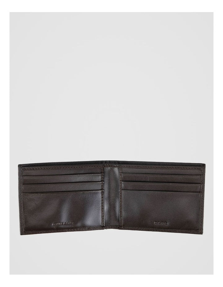 Saffiano Bifold Leather Wallet Brown Wallet Brown