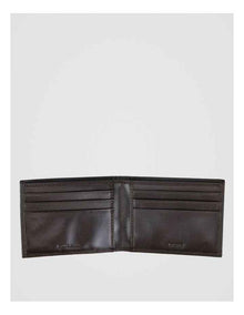 Saffiano Bifold Leather Wallet Brown Wallet Brown