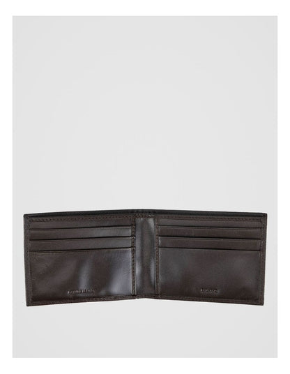 Saffiano Bifold Leather Wallet Brown Wallet Brown