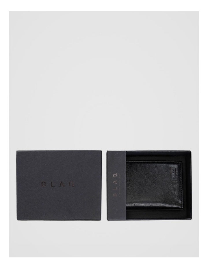 Leather Magnetic Closure Wallet Black/Navy Wallet Black/Navy