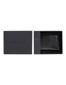 Leather Magnetic Closure Wallet Black/Navy Wallet Black/Navy