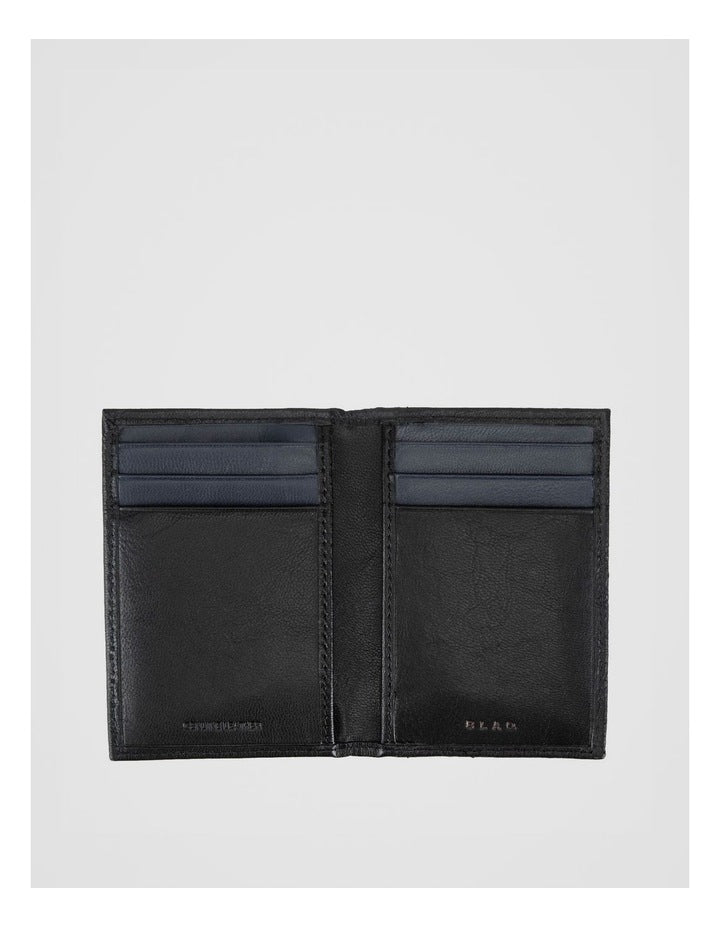 Leather Magnetic Closure Wallet Black/Navy Wallet Black/Navy
