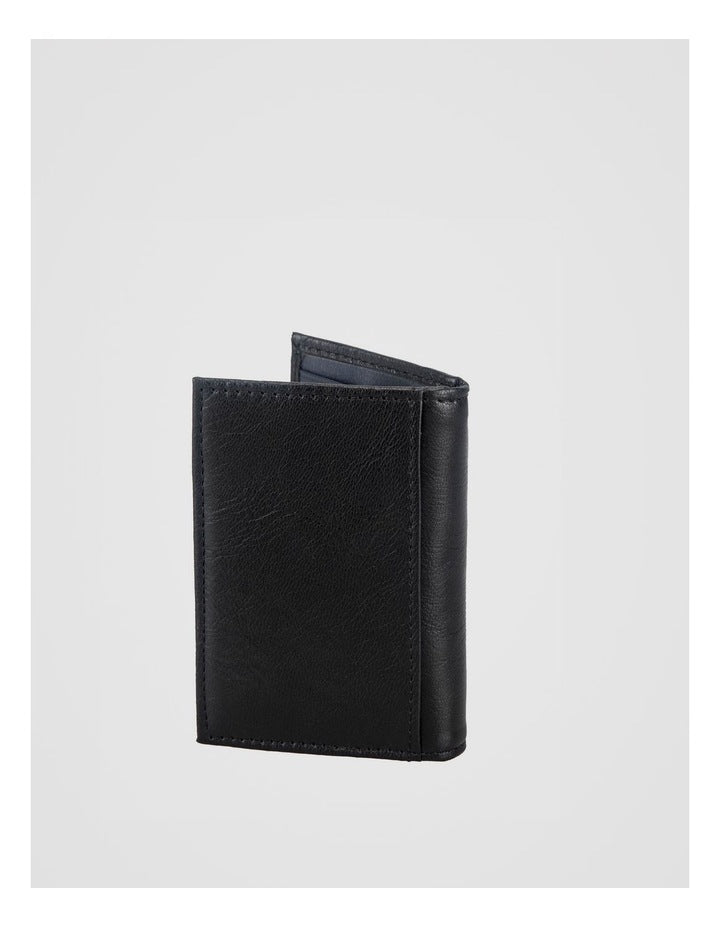 Leather Magnetic Closure Wallet Black/Navy Wallet Black/Navy