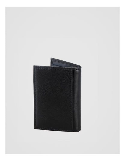 Leather Magnetic Closure Wallet Black/Navy Wallet Black/Navy