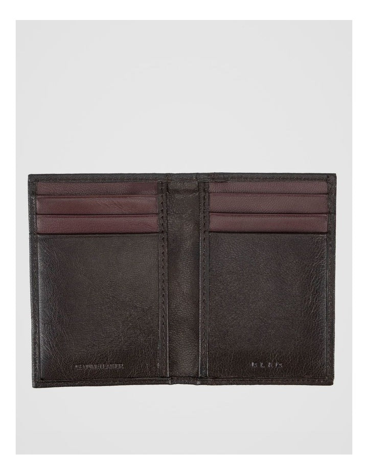 Leather Magnetic Closure Wallet Brown/Burgundy Wallet Brown/Burgundy