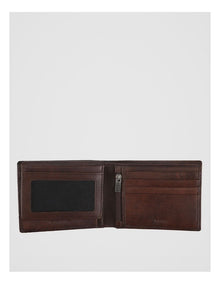 Flip Wallet With Zip Dark Tan Wallet Dark Tan