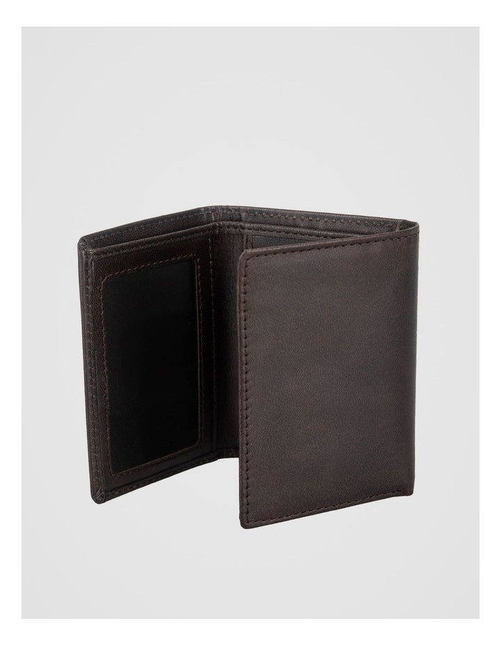 Trifold Leather Wallet Brown Wallet Brown