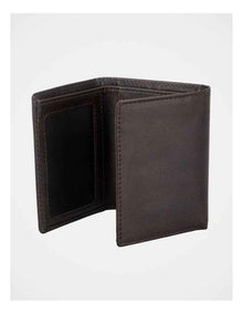 Trifold Leather Wallet Brown Wallet Brown