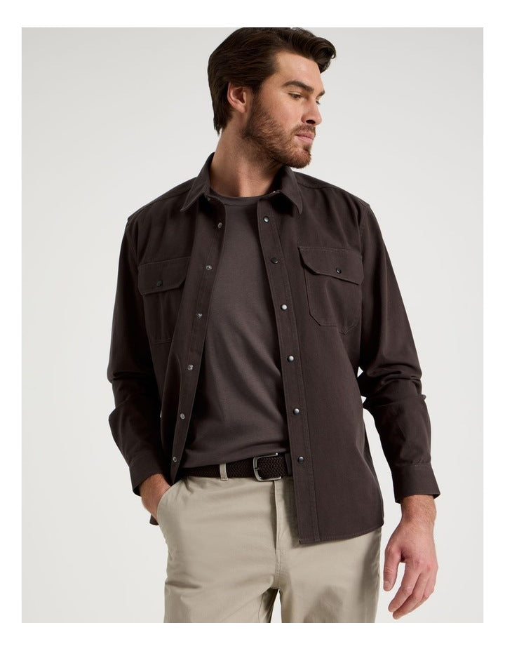Woven Casual Belt Brown With Brown Leather Trim Belt Brown