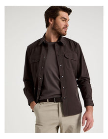 Woven Casual Belt Brown With Brown Leather Trim Belt Brown