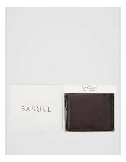 Bifold Leather Wallet With Coin Purse Brown Wallet Brown