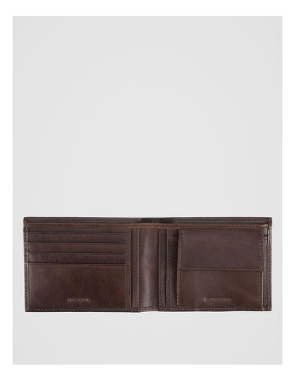 Bifold Leather Wallet With Coin Purse Brown Wallet Brown