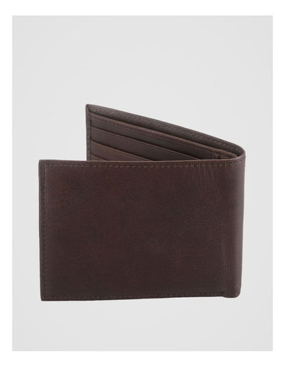 Bifold Leather Wallet With Coin Purse Brown Wallet Brown
