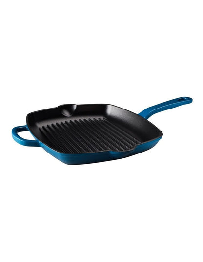 Cast Iron Grill Pan 27.5cm in Midnight Blue
