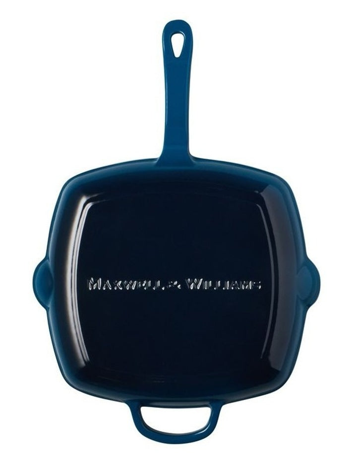Cast Iron Grill Pan 27.5cm in Midnight Blue