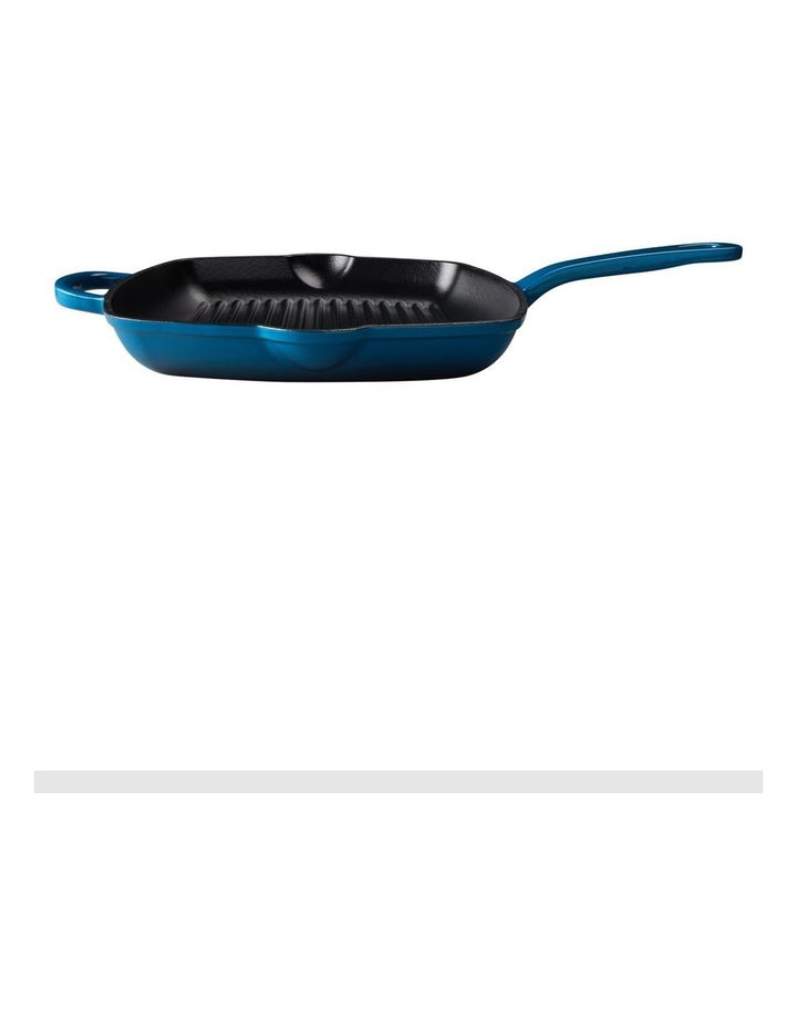 Cast Iron Grill Pan 27.5cm in Midnight Blue