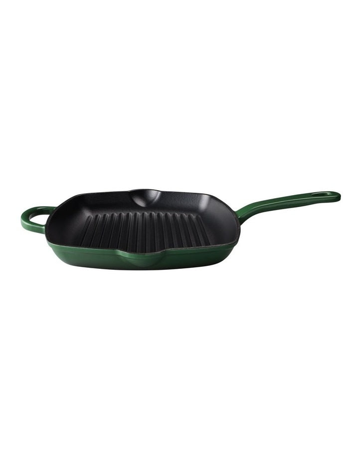 Cast Iron Grill Pan 27.5cm in English Racing Green
