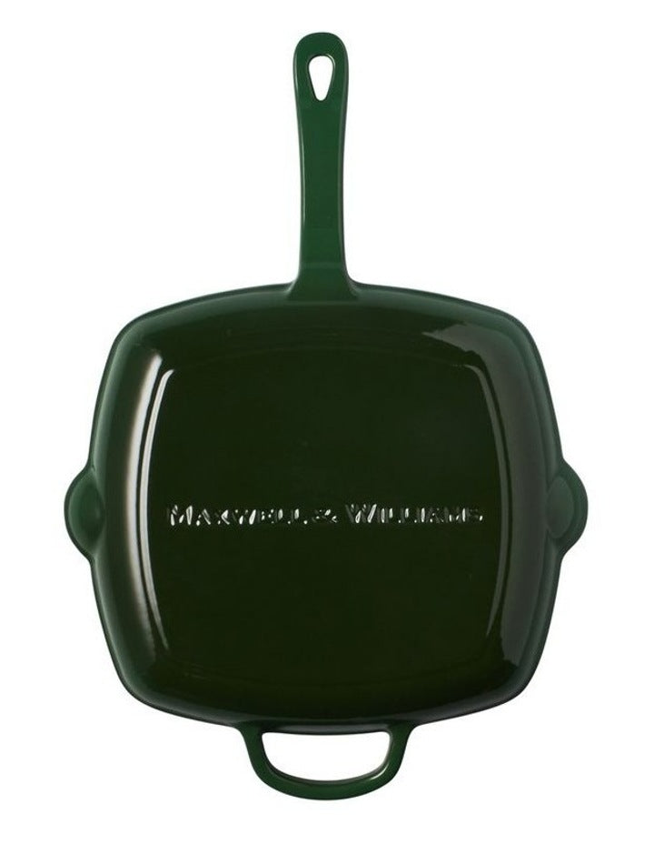 Cast Iron Grill Pan 27.5cm in English Racing Green