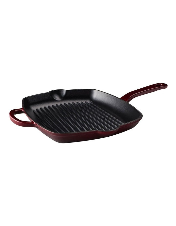 Cast Iron Grill Pan 27.5cm in Merlot