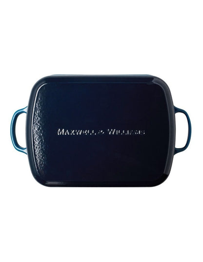Cast Iron Roaster 34x26cm/5L in Midnight Blue
