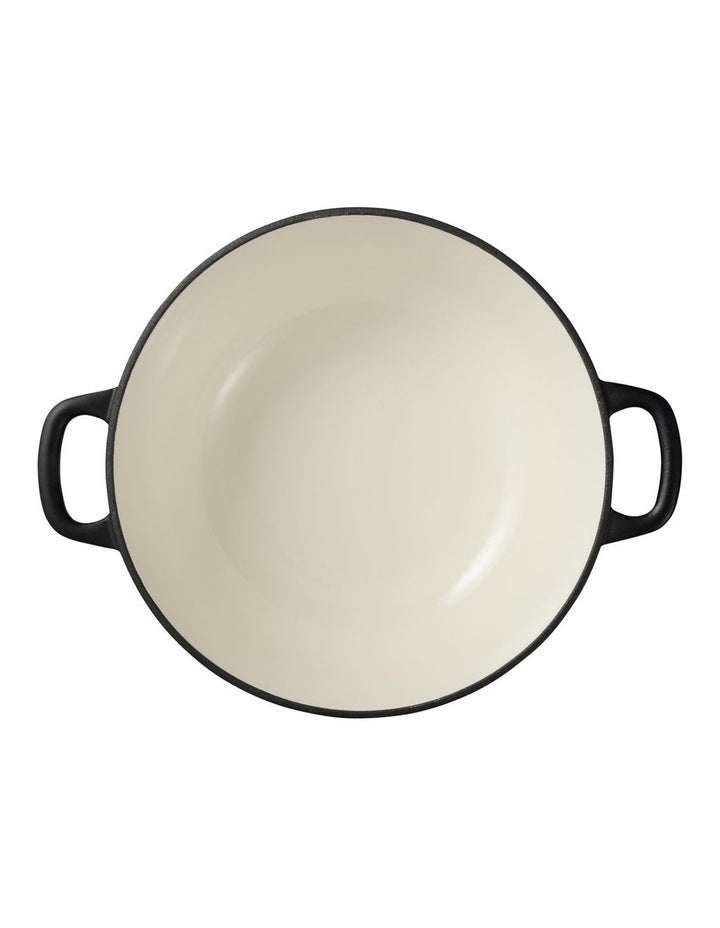 Cast Iron Round Casserole 28cm/6.2L in Black