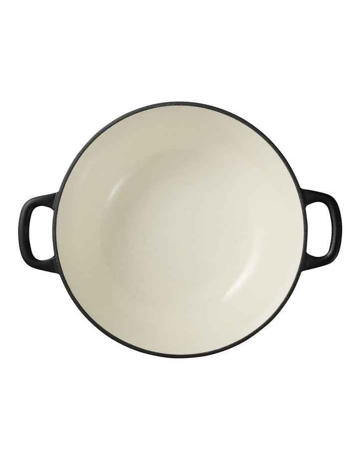 Cast Iron Round Casserole 28cm/6.2L in Black