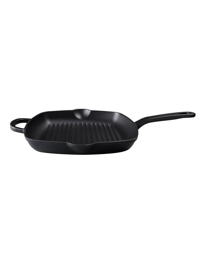 Cast Iron Grill Pan 27.5cm in Black