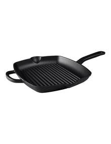 Cast Iron Grill Pan 27.5cm in Black