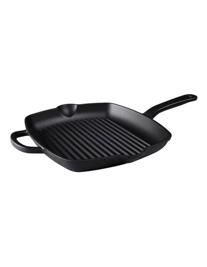 Cast Iron Grill Pan 27.5cm in Black