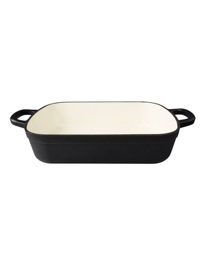 Cast Iron Roaster 3L in Black