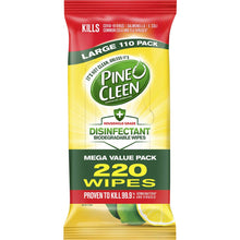 Pine O Cleen Lemon Lime Disinfectant Cleaning Wipes 2 x 110 Pack