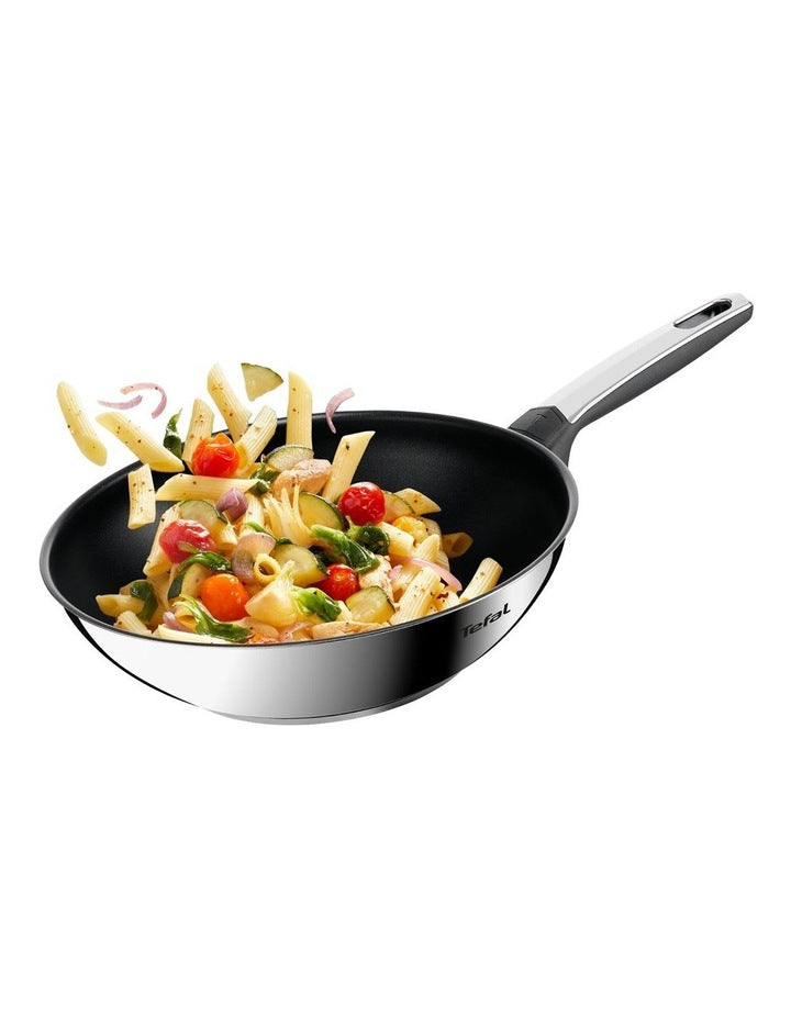 Emotion Induction Non-Stick Wok 28cm in Silver