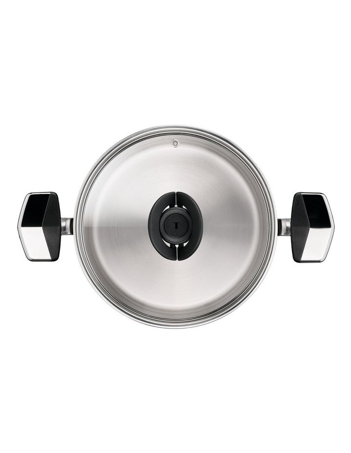 Space Emotion Induction Uncoated Pasta Pot With Lid 22cm in Silver