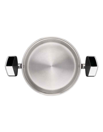 Space Emotion Induction Uncoated Pasta Pot With Lid 22cm in Silver