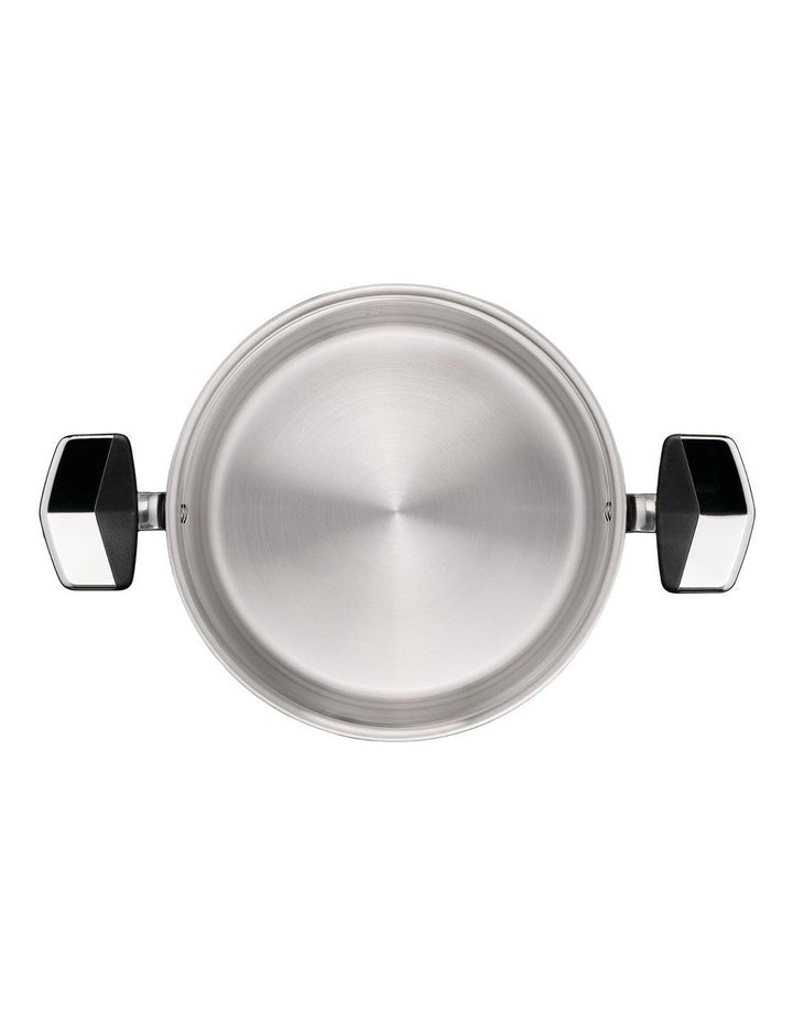 Space Emotion Induction Uncoated Pasta Pot With Lid 22cm in Silver