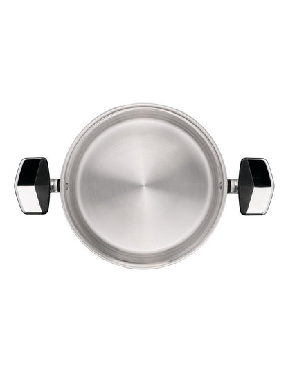 Space Emotion Induction Uncoated Pasta Pot With Lid 22cm in Silver