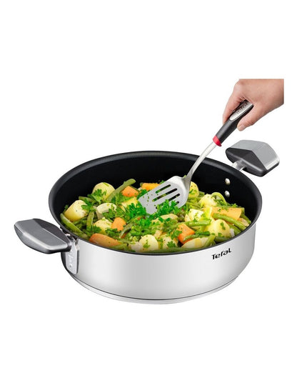 Space Emotion Induction Non-Stick Shallowpan With Lid 26cm in Silver