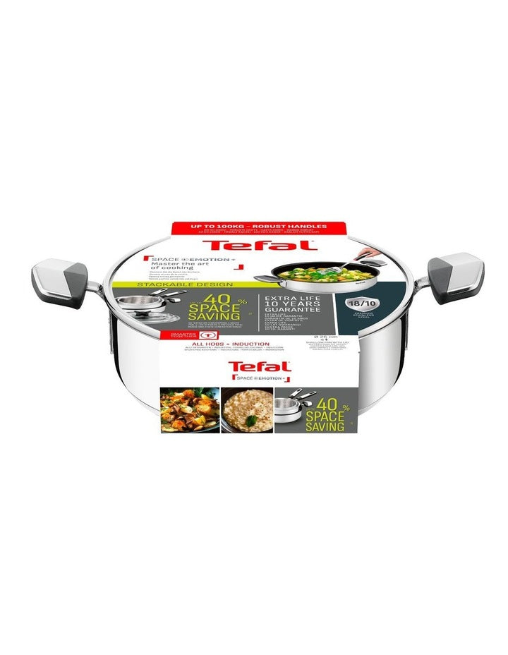 Space Emotion Induction Non-Stick Shallowpan With Lid 26cm in Silver