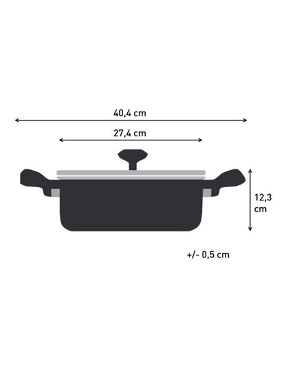 Expertise Induction Non-Stick Shallowpan With Lid 26cm in Black