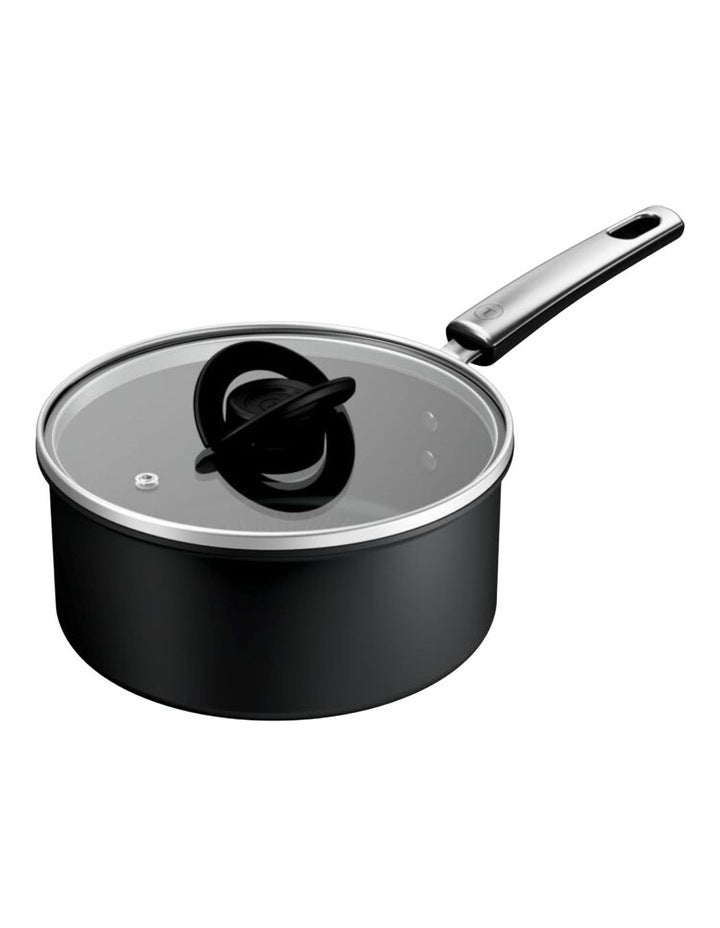 Space Excellence Induction Non -Stick Saucepan With Lid 18cm in Black